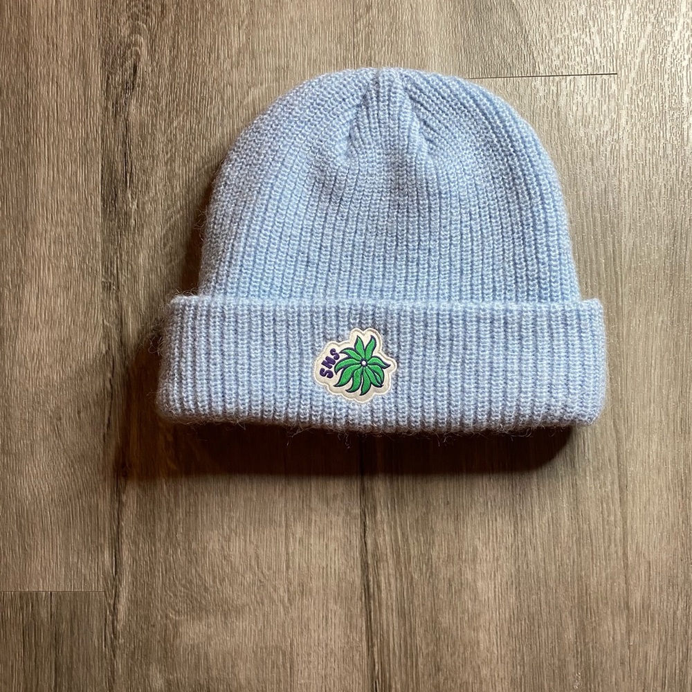Baby blue SMS beanie